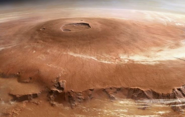  Hồ sơ tuổi đời: Các nhà khoa học ước tính Olympus Mons hình thành từ hàng trăm triệu đến vài tỷ năm trước, với các đợt phun trào có thể kéo dài đến thời kỳ địa chất gần đây. Ảnh: Pinterest.