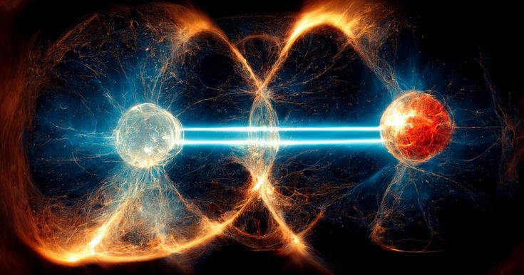  Không bị giới hạn bởi khoảng cách: Một hạt trong trạng thái rối có thể ảnh hưởng đến hạt kia ngay lập tức, dù chúng cách nhau hàng triệu năm ánh sáng. Ảnh: Pinterest.