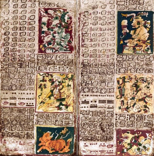  Chỉ có 4 văn bản còn tồn tại: Hiện nay, chỉ có bốn văn bản gốc Maya được bảo tồn, bao gồm các bản Dresden, Madrid, Paris và Grolier. Ảnh: Pinterest.