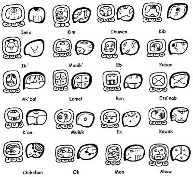  Chữ ghép phức tạp: Một số ký tự Maya được tạo thành từ sự kết hợp của nhiều thành phần nhỏ hơn, giống như việc ghép các phần của câu trong ngôn ngữ hiện đại. Ảnh: Pinterest.