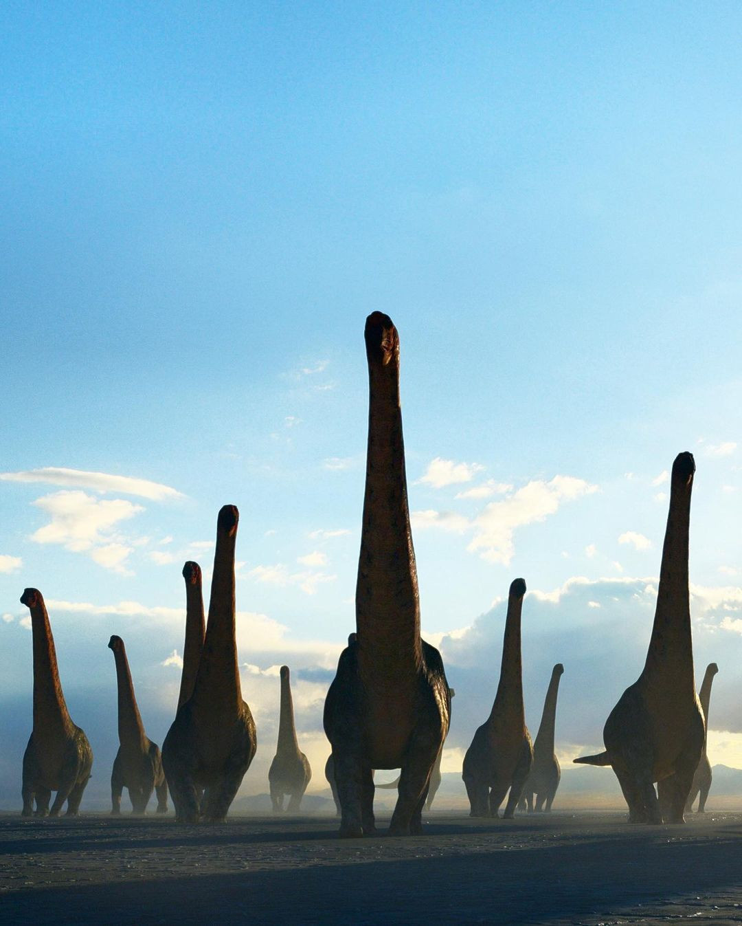  14. Loài khủng long cổ dài nổi tiếng. Các loài nổi tiếng bao gồm Brachiosaurus, Diplodocus, Apatosaurus, và Argentinosaurus, mỗi loài có những đặc điểm đặc trưng riêng. Ảnh: Pinterest.