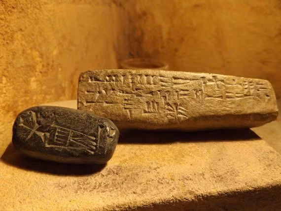  9. Viết trên đất sét. Các văn bản Ugarit chủ yếu được khắc trên các bảng đất sét, sau đó được nung để lưu giữ. Ảnh: Pinterest.