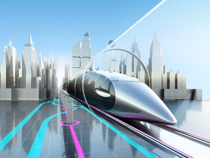  4. Hyperloop – Giao thông siêu tốc. Ý tưởng: Hệ thống giao thông sử dụng ống chân không để vận chuyển hành khách và hàng hóa với tốc độ gần 1.200 km/h. Ảnh: Pinterest.