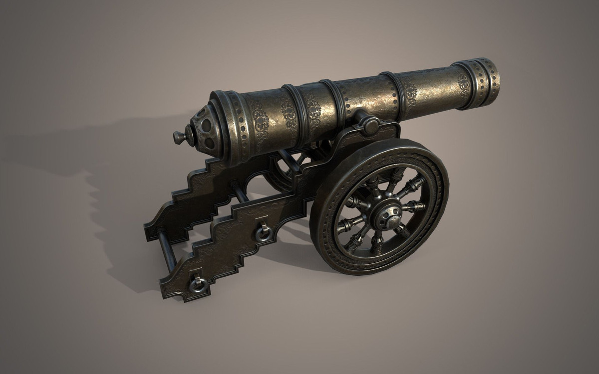  14. Sự thay thế bởi đại bác. Máy ném đá dần trở nên lỗi thời khi thuốc súng được phát minh và pháo binh ra đời vào thế kỷ 14-15. Tuy nhiên, chúng vẫn được sử dụng hạn chế trong một số trường hợp đặc biệt. Ảnh: Pinterest.