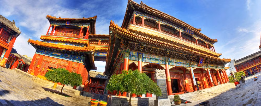 Ngôi chùa được xây dựng theo phong cách Hán - Tạng với quy mô bề thế và kiến trúc ấn tượng.