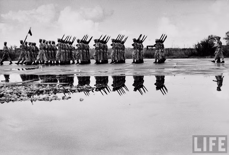 Quân Pháp ở Gia Lâm.