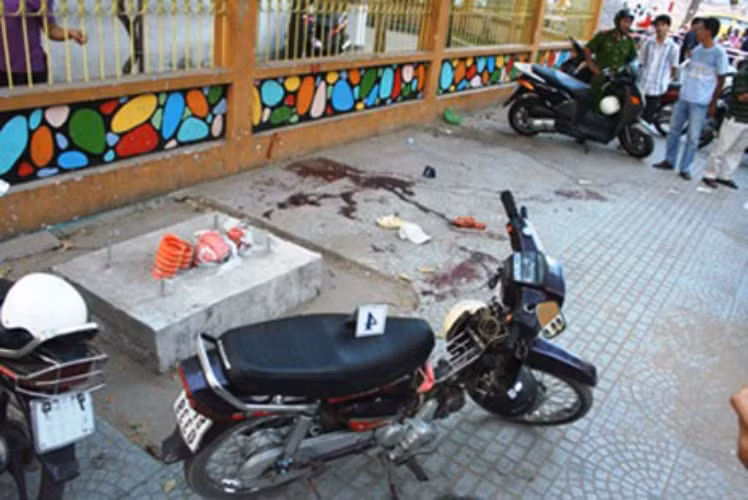 Hiện trường một vụ tài xế xe ôm bị đánh chết xảy ra ở TP HCM
