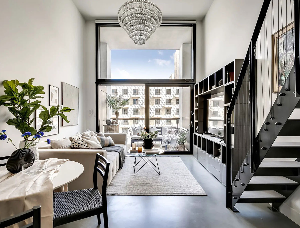 Can ho gac xep gay an tuong voi phong cach cong nghiep hien dai-Hinh-3