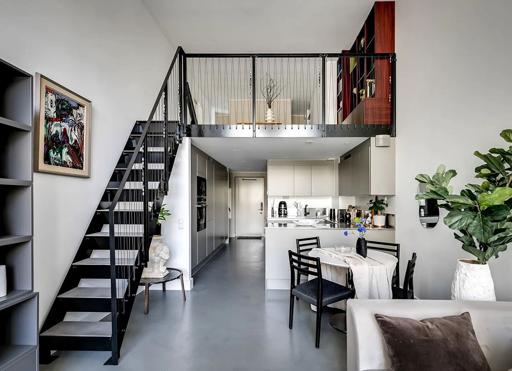 Can ho gac xep gay an tuong voi phong cach cong nghiep hien dai-Hinh-6