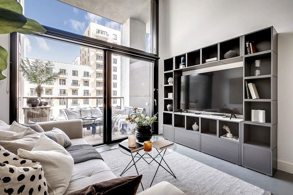 Can ho gac xep gay an tuong voi phong cach cong nghiep hien dai-Hinh-2