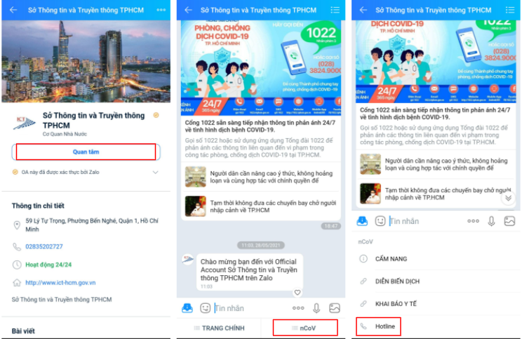 Cac tinh, thanh pho huong dan phong chong dich Covid-19 qua Zalo