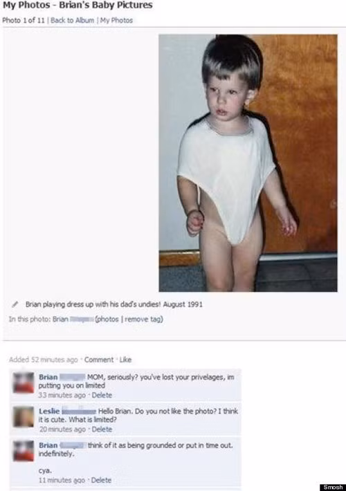 Những bức ảnh riêng tư của bạn dễ dàng bị chia sẻ. Những bức ảnh thời ngố tàu của bạn rất có thể bị một ai đó đăng tải và tag vào khiến bạn vô cùng xấu hổ.