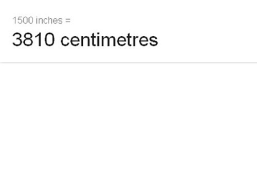  Bộ chuyển đổi. Không còn phải giở sách, tra bảng phụ lục hay vào một trang web cụ thể nào đó, giờ đây bạn có thể chuyển đổi đơn vị tiền tệ, độ dài, khối lượng… ngay trên ô tìm kiếm của Google. Với cú pháp <số lượng> <đơn vị 1> in <đơn vị 2>, bạn sẽ thấy kết quả chuyển đổi gần như ngay lập tức.