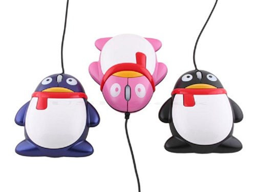 Với thiết kế hình chim cánh cụt, con chuột máy tính này rất thích hợp với các em nhỏ hoặc những người yêu thích động vật.