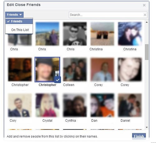 5. Chọn lọc danh sách bạn bè cần theo dõi. Phần cập nhật News Feed trên Facebook của bạn thường đăng tải nhiều tin rác, khiến cập nhật của bạn bè bạn thường bị trôi đi. Có một cách đơn giản giải quyết vấn đề, đó là vào Manage List, chọn Edit close friend.