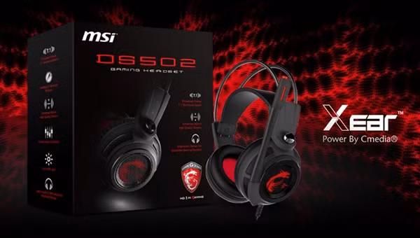  Tai nghe cho game MSI DS502 được trang bị củ loa cao cấp 40mm, mang đến âm thanh trong trẻo kèm theo ứng dụng Cmedia Xear giúp người dùng tối ưu phong cách âm thanh ưa thích của mình dễ dàng, khả năng rung đa chiều mang đến cảm giác ấn tượng hơn khi sử dụng.