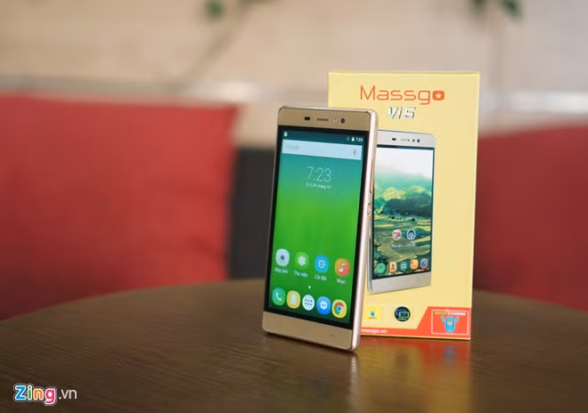 Mo hop dien thoai Massgo Vi5 - smartphone vo kim loai gia 3 trieu