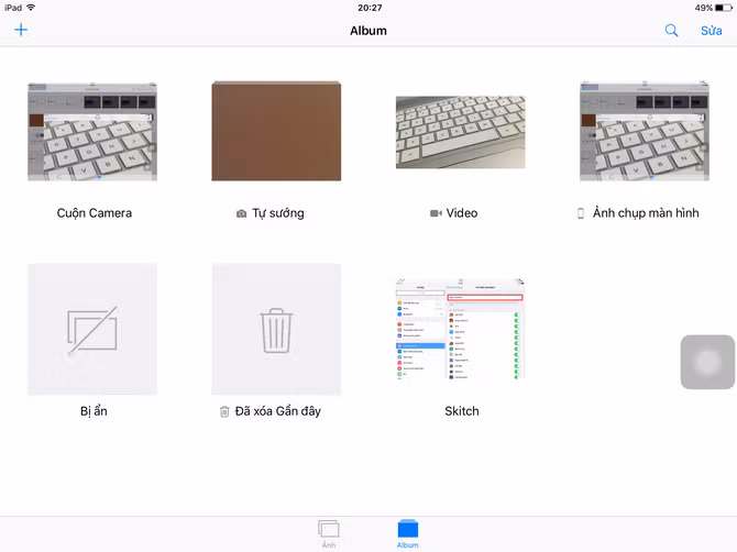  38. Smart Folders (thư mục thông minh) trong Album. Trên iOS 9, ứng dụng Ảnh đã trở nên thông minh hơn nhờ khả năng tự gom nhóm các bức ảnh theo các chủ đề khác nhau (như ảnh chụp bình thường, ảnh "tự sướng", ảnh chụp màn hình) giúp bạn dễ dàng truy cập và quản lý hơn. Tính năng này được Apple gọi là Smart Folders. 