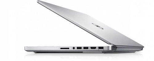  Dell's Inspiron 17 5000 Series. Kích thước của Dell Inspiron 17 là 1.1 x 16.2 x 10.6 inches (HWD). Kích thước này lớn hơn một chút so với chiếc Acer Aspire V3. Vỏ máy có những lỗ li ti để tạo độ bám khi cầm trên tay và chống bám vân tay. Màn hình và khung máy được liên kết bởi bản lề nhựa rất chắc chắn. Inspiron 17 được trang bị chip lõi tứ Intel Pentium 3558U với xung nhịp 1.7GHz. Bộ nhớ hệ thống DDR3 dung lượng 4GB và card đồ họa Intel HD 4400. Mặc dù cấu hình này chưa thể gọi là “khủng” nhưng nó đủ mạnh để phục vụ các nhu cầu học tập và làm việc hàng ngày của bạn.