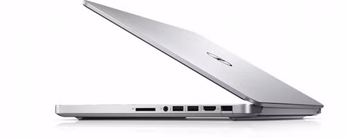  Dell's Inspiron 17 5000 Series. Kích thước của Dell Inspiron 17 là 1.1 x 16.2 x 10.6 inches (HWD). Kích thước này lớn hơn một chút so với chiếc Acer Aspire V3. Vỏ máy có những lỗ li ti để tạo độ bám khi cầm trên tay và chống bám vân tay. Màn hình và khung máy được liên kết bởi bản lề nhựa rất chắc chắn. Inspiron 17 được trang bị chip lõi tứ Intel Pentium 3558U với xung nhịp 1.7GHz. Bộ nhớ hệ thống DDR3 dung lượng 4GB và card đồ họa Intel HD 4400. Mặc dù cấu hình này chưa thể gọi là “khủng” nhưng nó đủ mạnh để phục vụ các nhu cầu học tập và làm việc hàng ngày của bạn.
