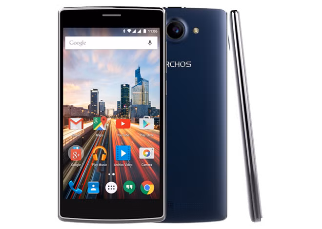  Archos 50D Helium (giá tham khảo: 3,39 triệu). 50D Helium là model mới nhất từ Archos - thương hiệu đến từ Pháp. Sản phẩm có thiết kế góc cạnh, màn hình 5 inch, độ phân giải HD, công nghệ IPS LCD. Archos 50D Helium cài sẵn hệ điều hành Android 5.1, dùng chip Snapdragon 410 bốn nhân, RAM 1 GB, bộ nhớ trong 16 GB. Sản phẩm trang bị máy ảnh 13 MP, camera phụ 5 MP, pin 2.100 mAh. Archos 50D Helium cũng được hỗ trợ 2 SIM và kết nối 4G. 