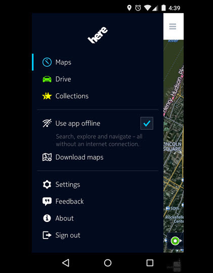  1. Điều hướng chi tiết dù không kết nối mạng. Đây là tính năng mà ứng dụng bản đồ của cả Google và Apple đều không có. Đương nhiên cả Google Maps và Apple Maps đều cho phép bạn tải ứng dụng về dùng offline nhưng HERE Maps cung cấp những thông tin chỉ đường thời gian thực, chi tiết theo từng ngã rẽ dù bạn đang không kết nối Wi-Fi hoặc 3G.