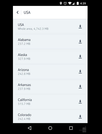  2. Nhiều bản đồ offline. HERE có số lượng bản đồ offline nhiều nhất cho bạn thoải mái tải về. Ví dụ, Google Maps sẽ không cho phép bạn tải bản đồ để dùng offline tại một số vùng ở Tây Ban Nha nhưng HERE thì ko như vậy.