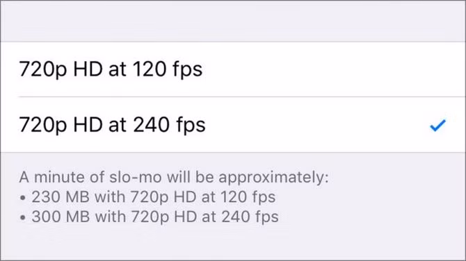  34. Thay đổi khung hình của slow motion. Trên iOS 9, bạn có thể thay đổi số fps (khung hình trên một giây) của các đoạn phim slow motion trong phần Cài đặt -> Ảnh &amp; Camera -> Quay Slo-mo. 