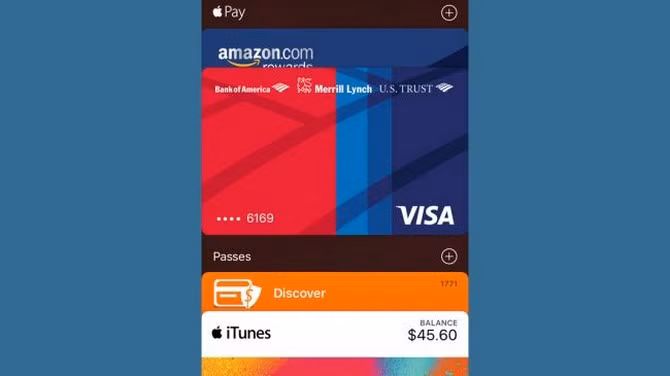  12. Thanh toán với Wallet. Giống với Newsstand, Passbook cũng có 1 cái tên mới trên iOS 9 đó là Wallet. Bên cạnh việc lưu trữ vé máy bay, vé tàu xe, thẻ quà tặng,… thì Wallet còn hỗ trợ luôn cả thẻ tín dụng, thẻ ghi nợ cũng như thẻ quà tặng iTunes. 