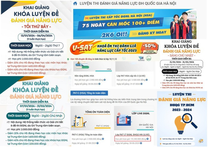 Đến 'lò' luyện thi đánh giá năng lực tốn tiền mà không hiệu quả! Den 'lo' luyen thi danh gia nang luc ton tien ma khong hieu qua!