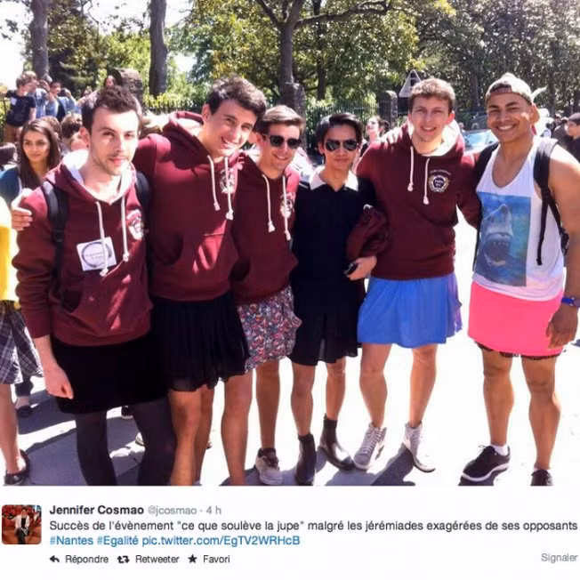 Theo lời kêu gọi của chiến dịch, nam sinh của 27 trường công trong thành phố được lựa chọn bỏ quần để mặc váy trong ngày 16/5.