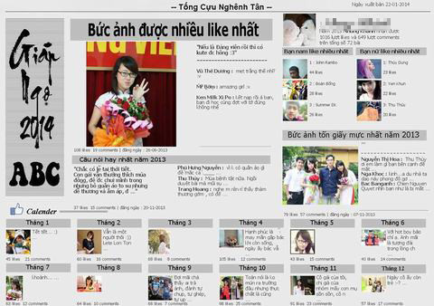 Ở trên đầu "báo" thậm chí còn có cả câu chúc Tống Cựu Nghênh Tân.