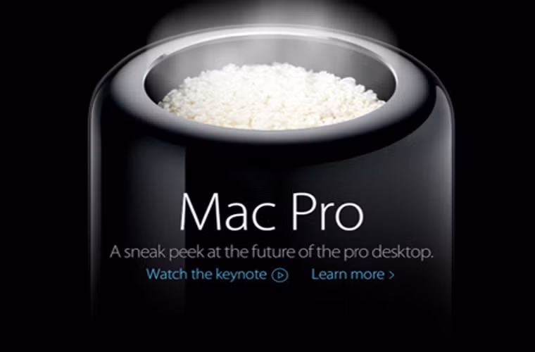 Mac Pro. Cuối cùng, những ai đang nghĩ đến việc đầu tư hàng nghìn USD vào Mac Pro chắc chắn sẽ suy nghĩ lại bởi model Mac Pro mới sẽ sớm ra mắt trong sự kiện iPad lần này. Tại WWDC, gã khổng lồ về công nghệ này đã tuyên bố một phiên bản được thiết kế lại đẹp mắt của dòng Mac Pro mạnh mẽ. Thiết bị sẽ có những tính năng như hỗ trợ cùng lúc 3 màn hình 4k, bộ nhớ flash PCI Express, hỗ trợ Thunderbolt 2 và bộ vi xử lý Intel Xeon cùng với RAM “khủng”. Apple sẽ không còn bán những phiên bản Mac Pro cũ nhưng chúng vẫn được bày bán trên nhiều nhà bán lẻ trong đó có MacMall. Vào thời điểm này, ngày phát hành Mac Pro sẽ chỉ còn một vài tuần nữa vì vậy tốt nhất là bạn nên chờ đợi thời điểm thích hợp. Một là, bởi Mac Pro sẽ mạnh mẽ hơn. Tiếp đó là giá bán của Mac Pro phiên bản cũ sẽ giảm đáng kể.