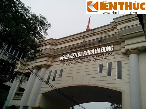 Bệnh viện Đa khoa Hà Đông - nơi xảy ra sự việc.