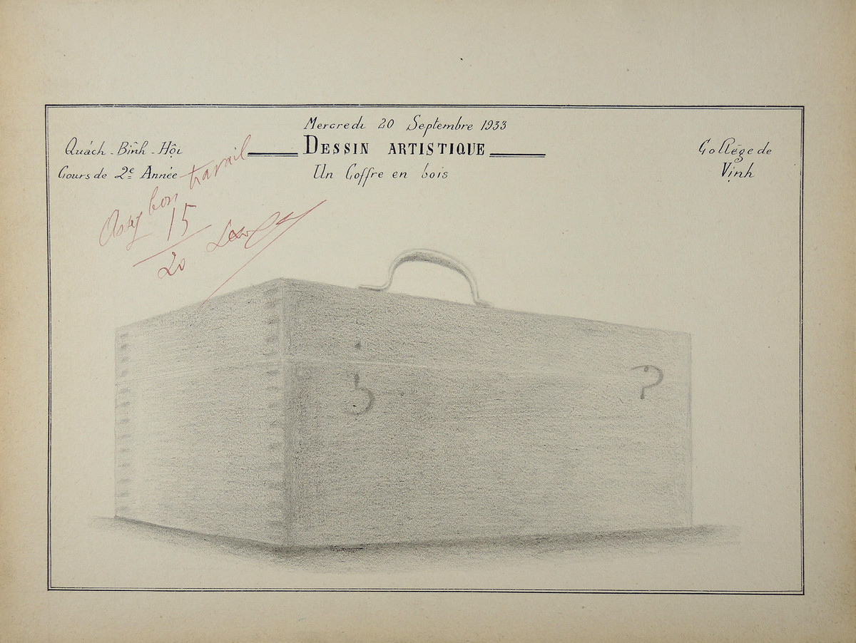 Rương bằng gỗ, bức tranh của Quách Bình Hội, 15/20 điểm.