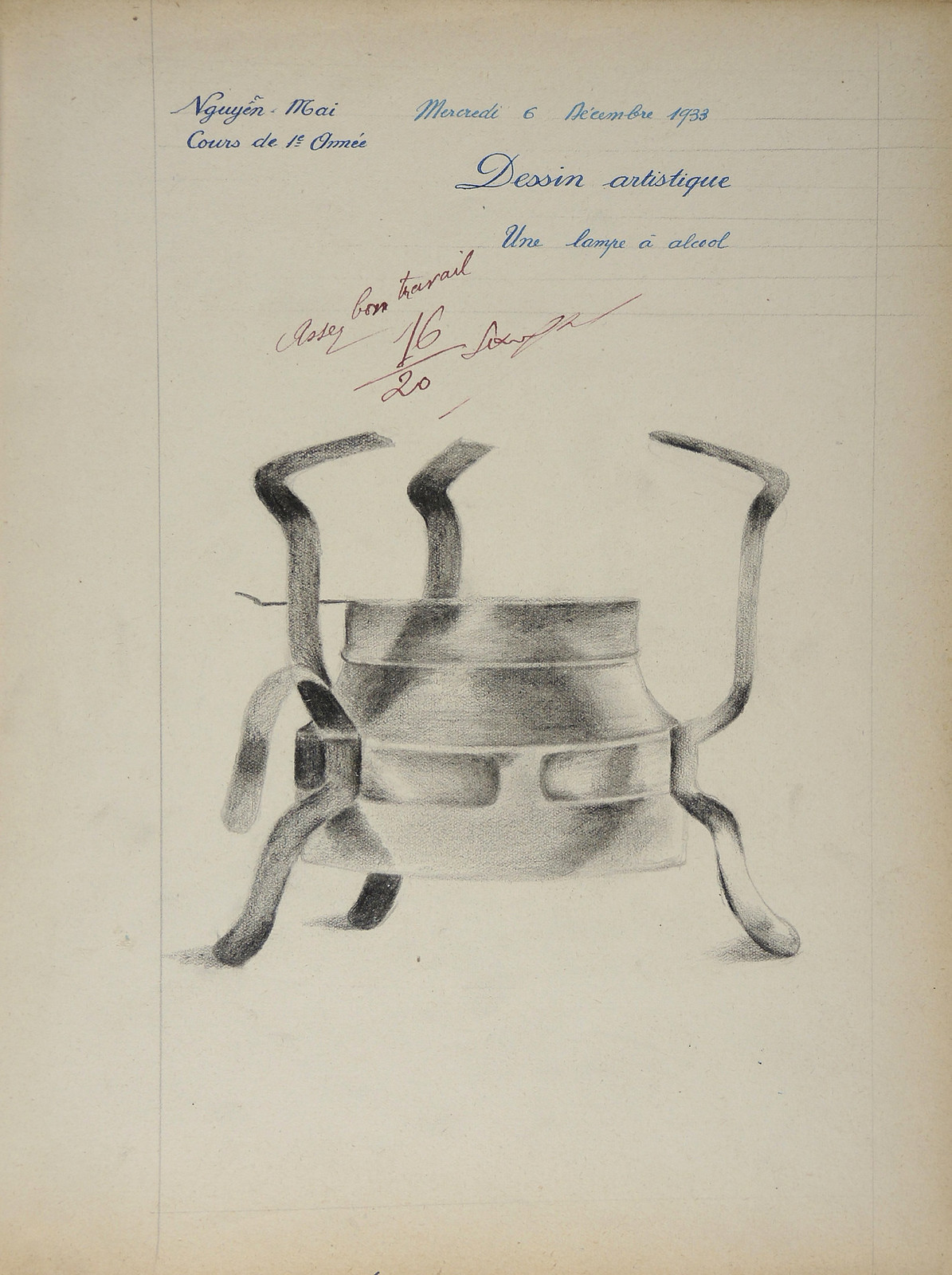 Đèn cồn, bức tranh khác của Nguyễn Mai, 16/20 điểm.