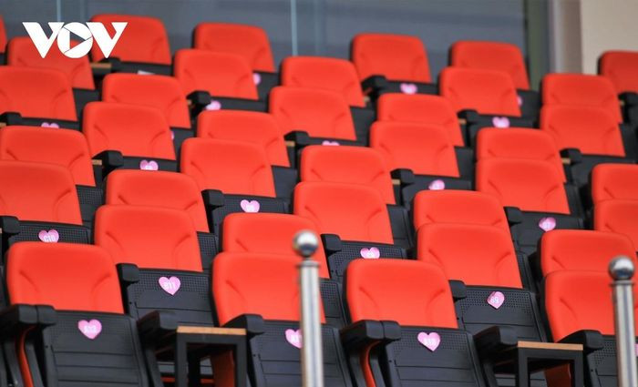 Hàng ghế VIP ở sân vận động Mỹ Đình.