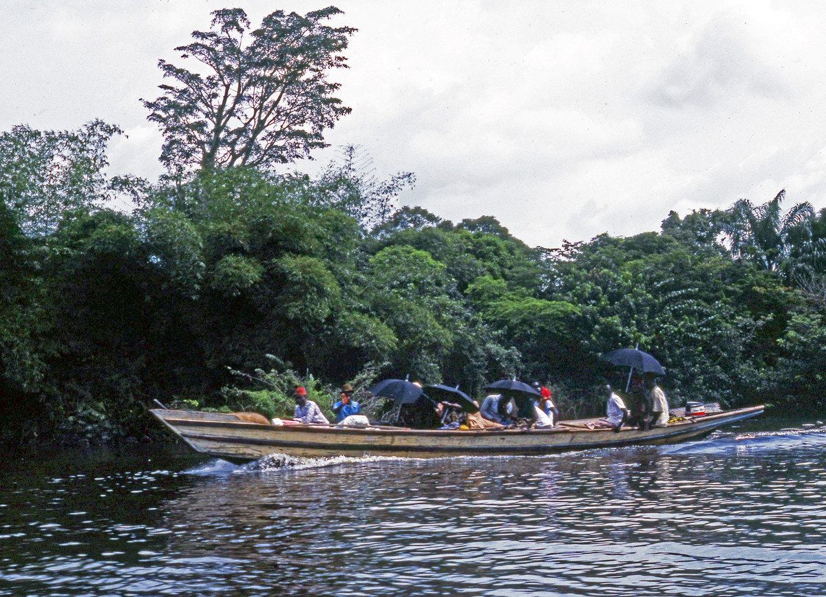 Chuyến đò chở dân địa phương trên sông Niger.