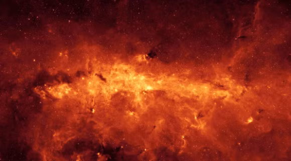 Trung tâm đầy bụi của Dải Ngân Hà hiện nay. Ảnh: NASA