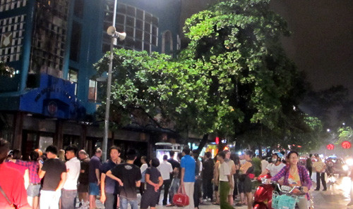 Khu vực xảy ra vụ cháy tại Nhà hát múa rối Thăng Long.