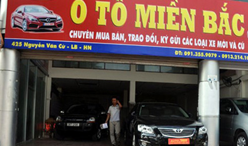 Đại lý nơi xảy ra vụ cướp ô tô.