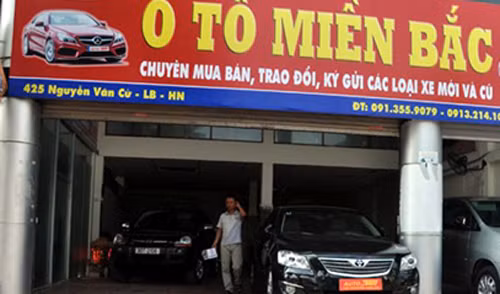 Đại lý nơi xảy ra vụ cướp ô tô.