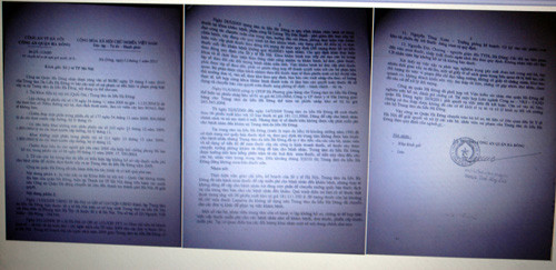 Văn bản công an quận Hà Đông gửi Sở Y tế Hà Nội.