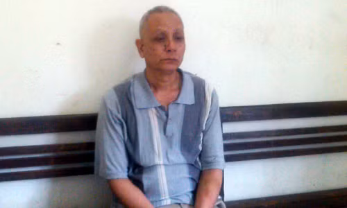 Ông Phúc đến cơ quan công an đầu thú về hành vi đánh chết vợ.