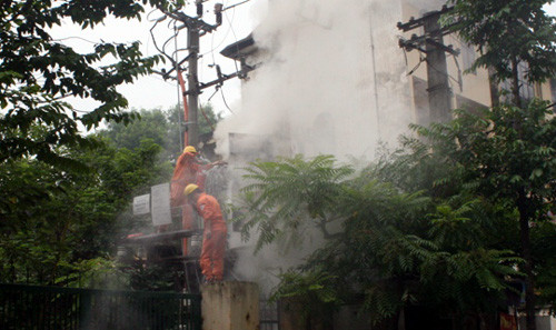 Trạm điện nơi xảy ra vụ cháy.