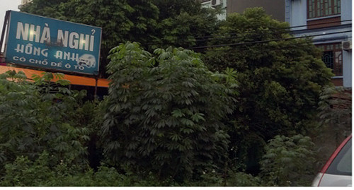 Nhà nghỉ nơi xảy ra án mạng.