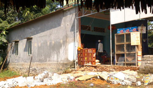 Hiện trường nơi xảy ra vụ việc.