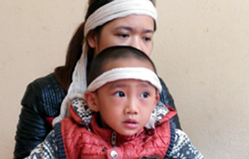 Nạn nhân Tuấn mất đi, để lại con thơ và vợ trẻ.