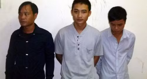 Các đối tượng liên quan đến vụ trộm do Thu cầm đầu.