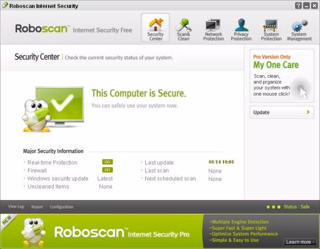 Roboscan có thể phát hiện phần mềm độc hại rất hữu hiệu cùng với tường lửa ngăn chặn mọi sự xâm nhập nguy hiểm.